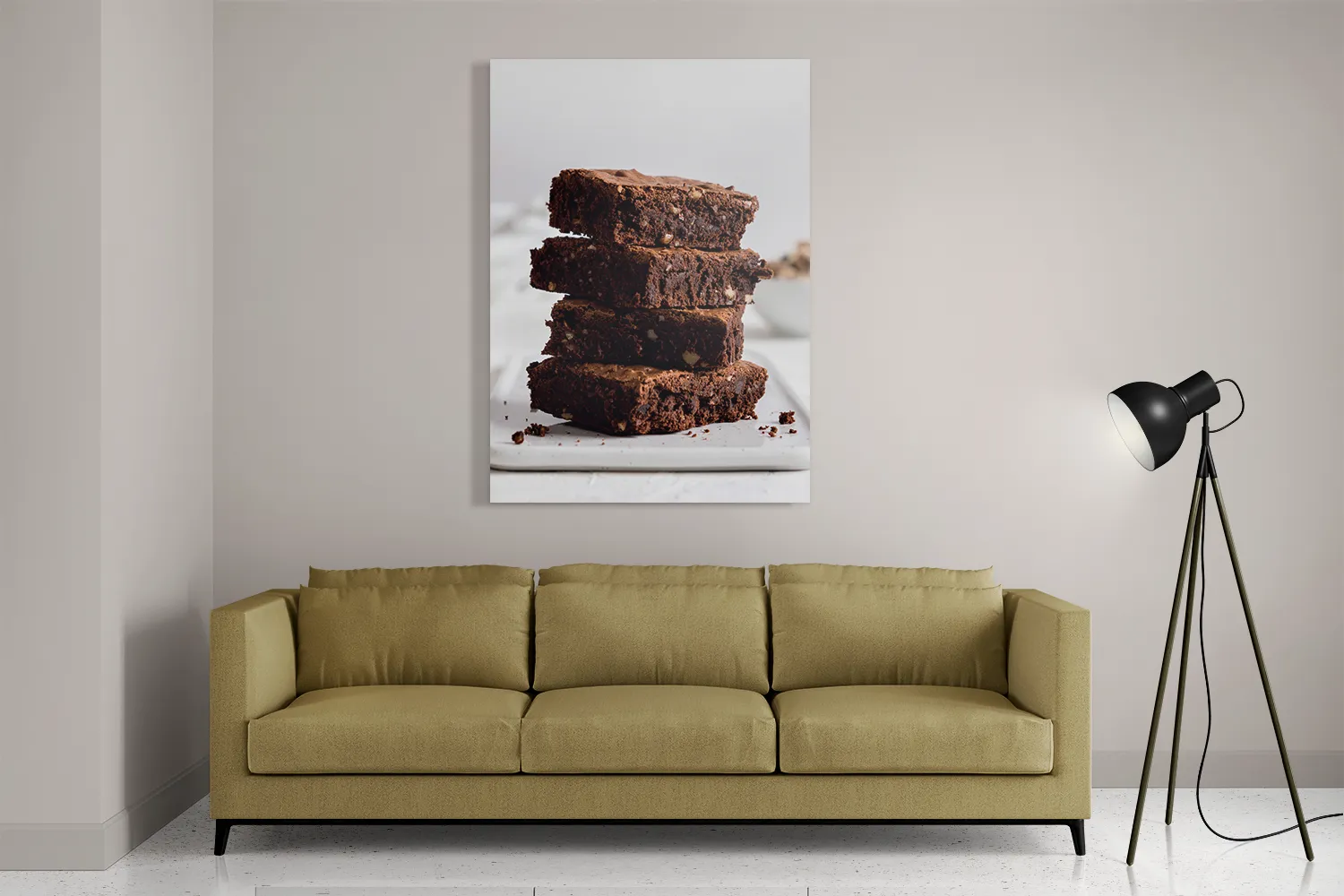 Schilderij Brownie Rechthoek Verticaal Template DB 50 70 Verticaal Eten En Drinken 62 2