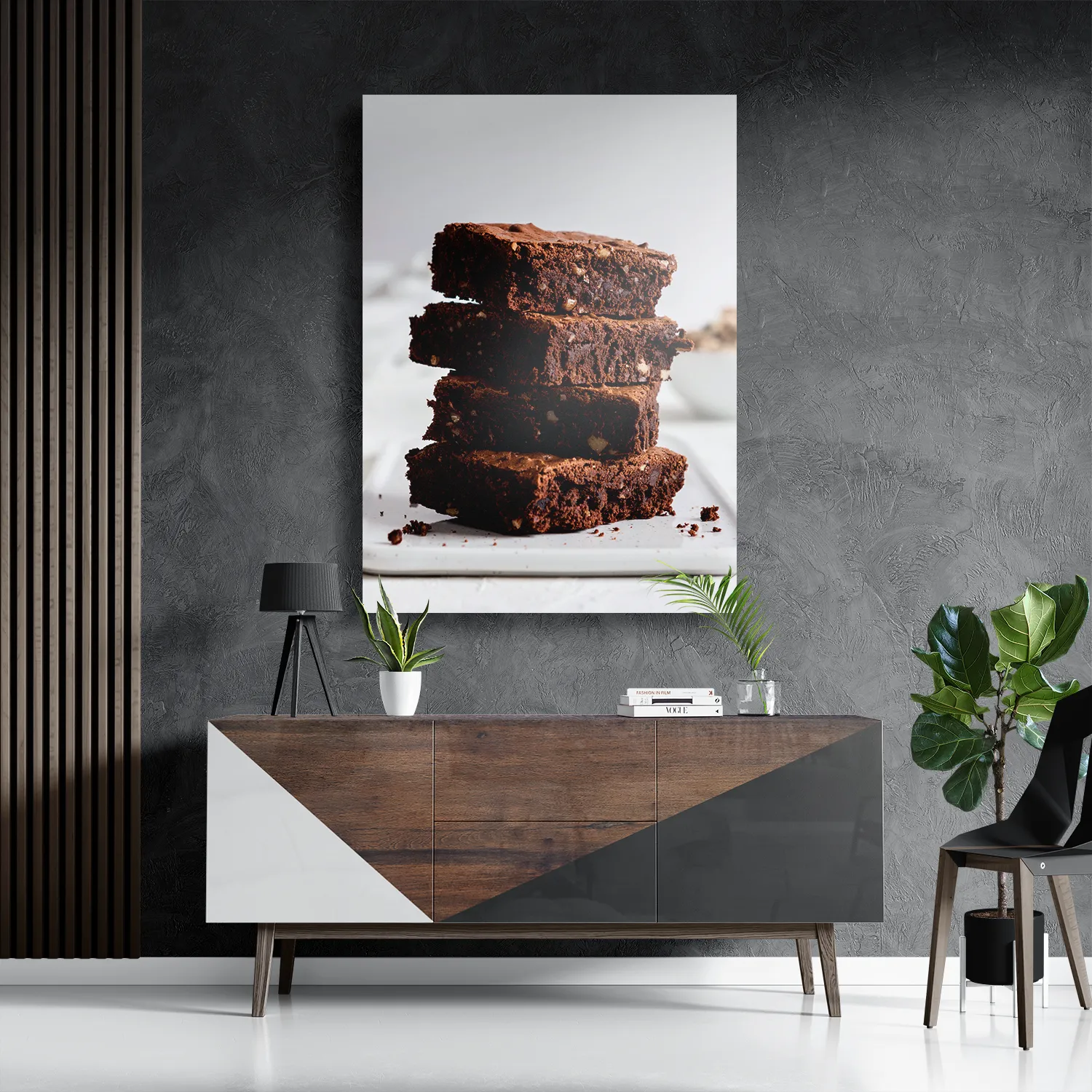 Schilderij Brownie Rechthoek Verticaal Template DB 50 70 Verticaal Eten En Drinken 62 3