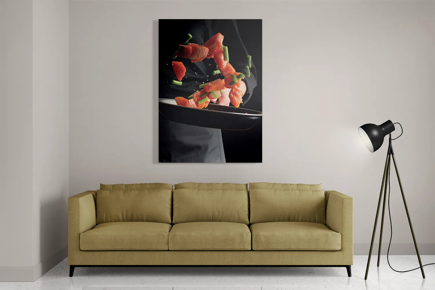 Schilderij Zalm Wokken Rechthoek Verticaal Template DB 50 70 Verticaal Eten En Drinken 64 2