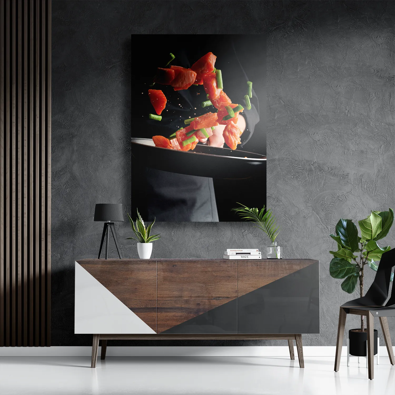 Schilderij Zalm Wokken Rechthoek Verticaal Template DB 50 70 Verticaal Eten En Drinken 64 3
