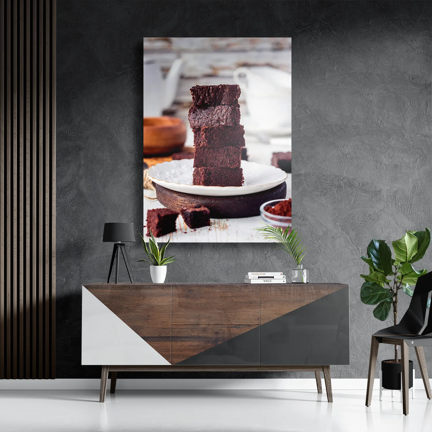 Schilderij Brownies Rechthoek Verticaal Template DB 50 70 Verticaal Eten En Drinken 69 3
