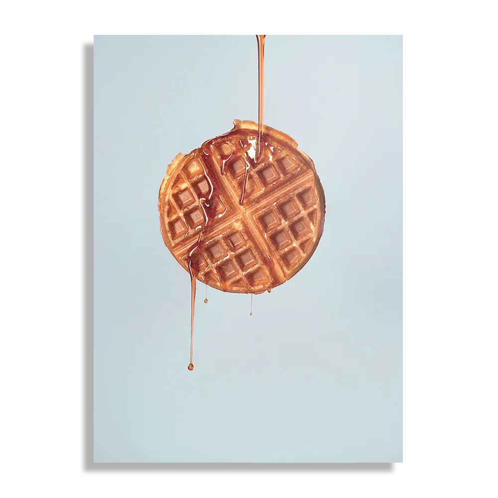 Schilderij Wafel met Karamelsaus Rechthoek Verticaal Template DB 50 70 Verticaal Eten En Drinken 72 1