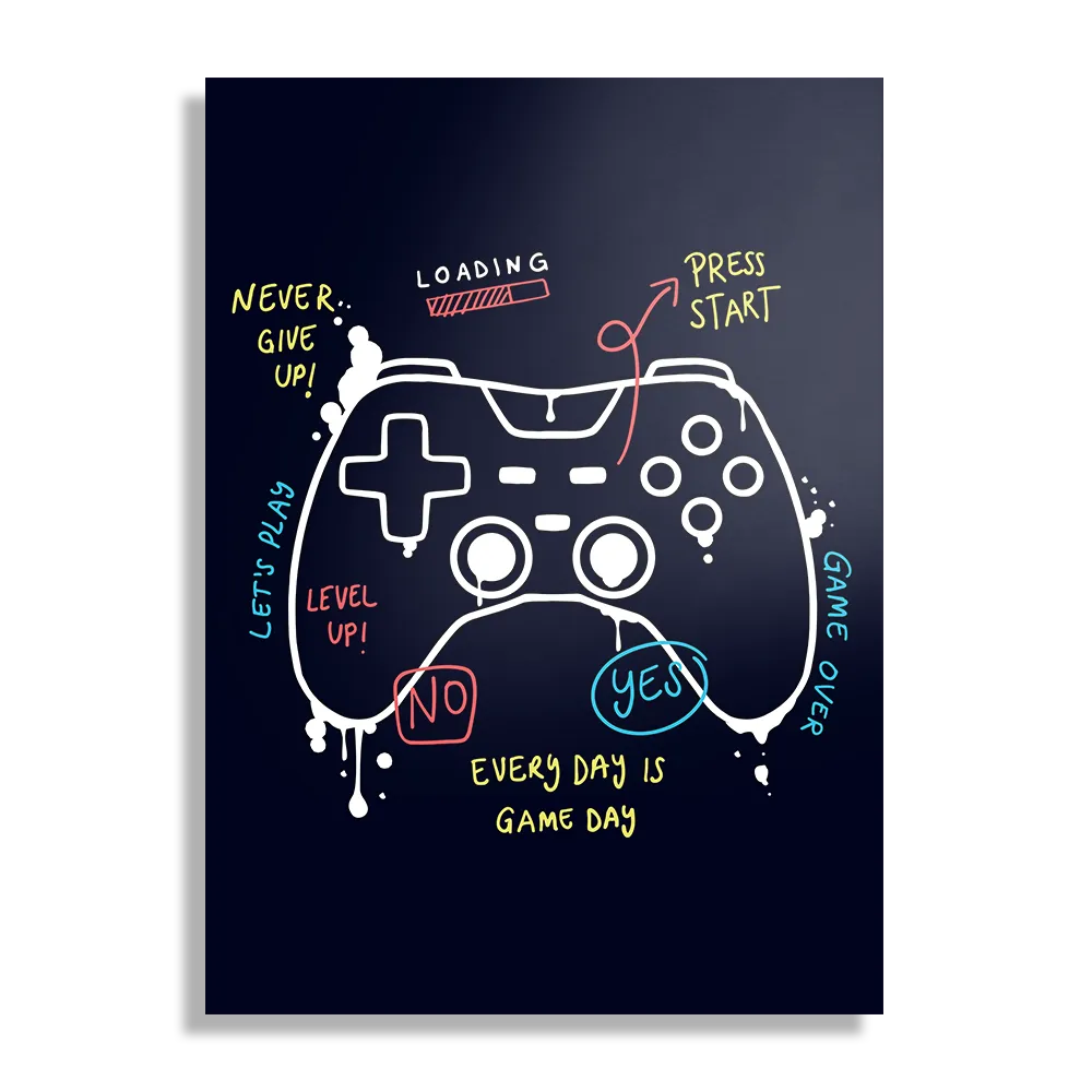 Schilderij Game Controller Rechthoek Verticaal Template DB 50 70 Verticaal Gaming En Spel 14 1