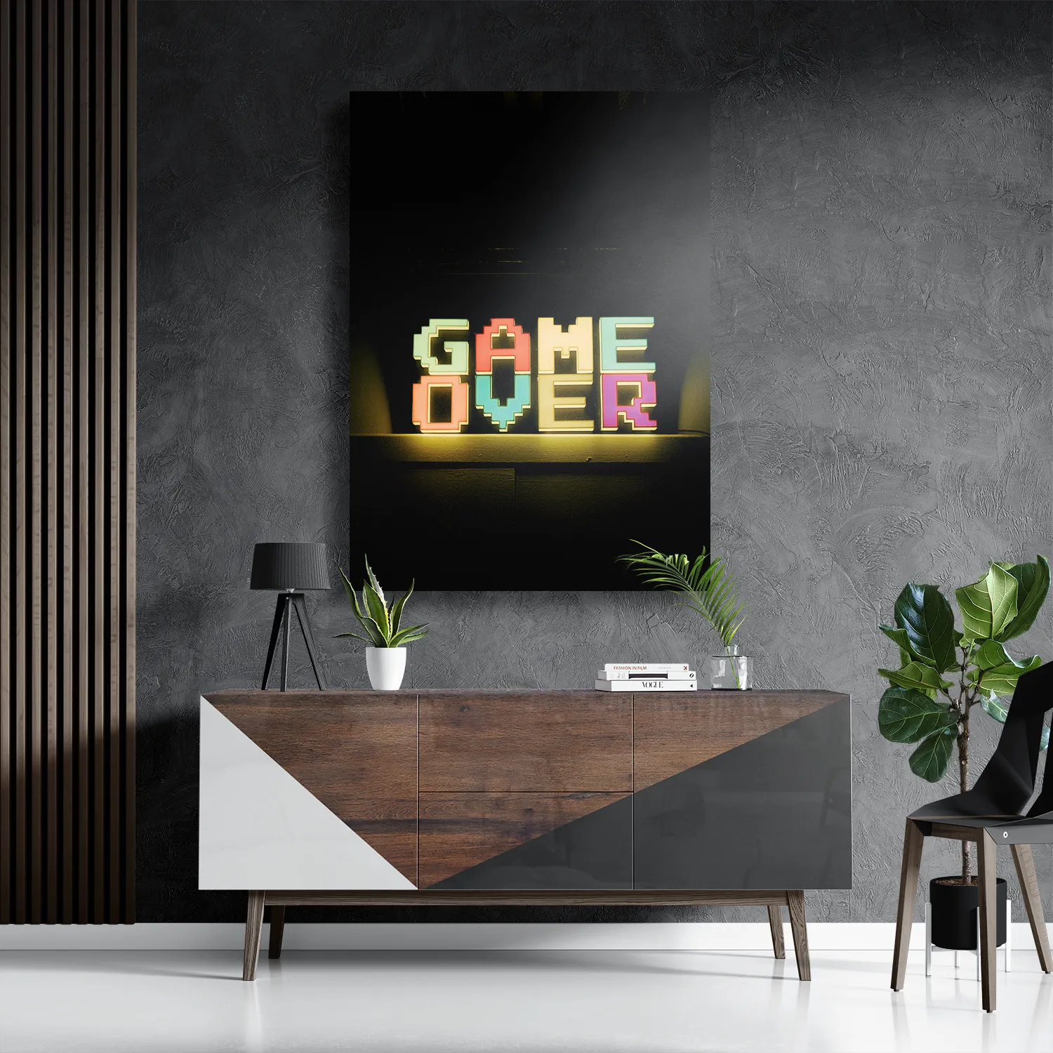 Template_DB_50-70_Verticaal_Gaming-En-Spel_2-3 Schilderij Game Over Rechthoek Verticaal Template DB 50 70 Verticaal Gaming En Spel 2 3