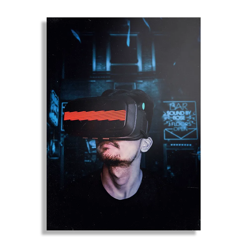 Schilderij VR Bril Rechthoek Verticaal Template DB 50 70 Verticaal Gaming En Spel 5 1