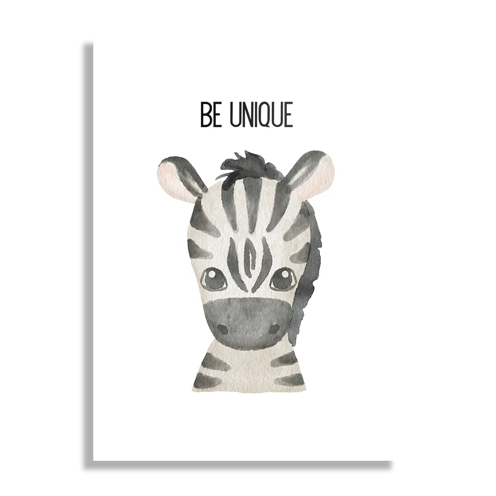 Schilderij Be Unique zebrapaardje Rechthoek Verticaal Template DB 50 70 Verticaal Kinderen 13 1