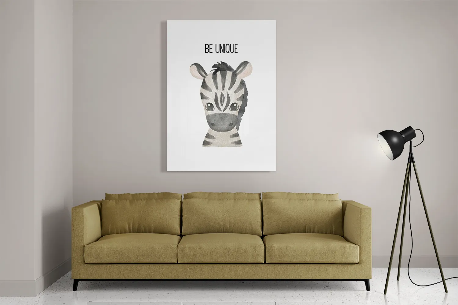 Schilderij Be Unique zebrapaardje Rechthoek Verticaal Template DB 50 70 Verticaal Kinderen 13 2