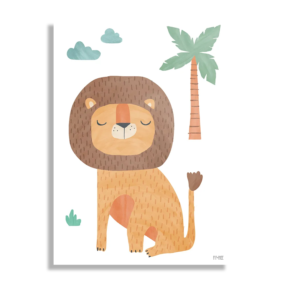 Template_DB_50-70_Verticaal_Kinderen_28-1 Schilderij De Leeuw in het bos Rechthoek Verticaal Template DB 50 70 Verticaal Kinderen 28 1