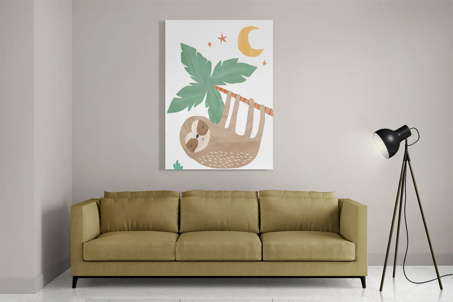 Template_DB_50-70_Verticaal_Kinderen_29-2 Schilderij De Luie luiaard Rechthoek Verticaal Template DB 50 70 Verticaal Kinderen 29 2