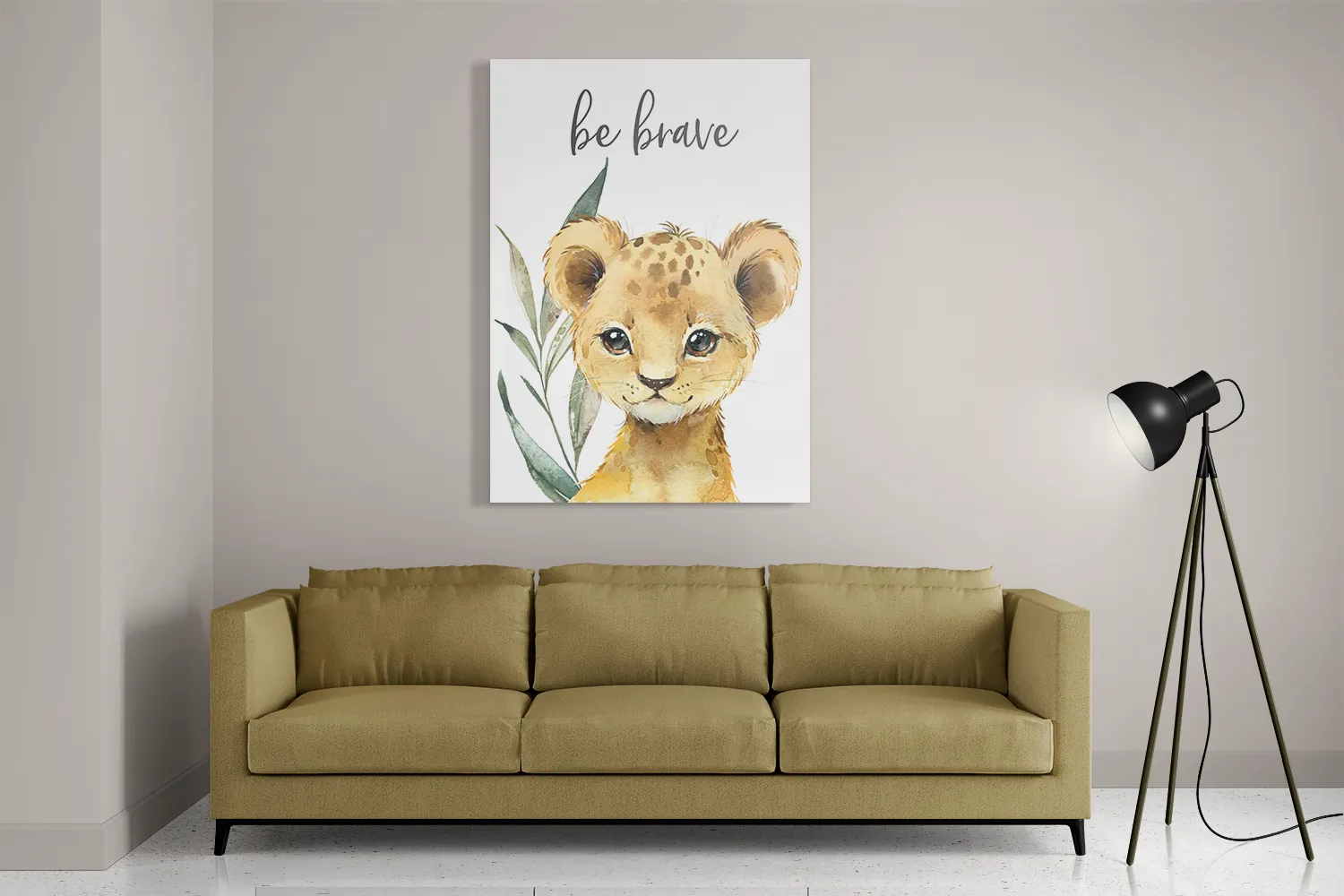 Schilderij Lief Babyleeuwtje Rechthoek Verticaal Template DB 50 70 Verticaal Kinderen 6 2