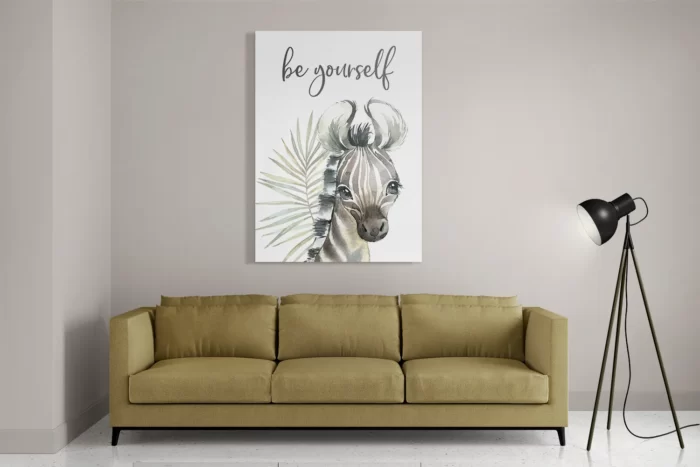 Schilderij Zebrapaardje Rechthoek Verticaal Template DB 50 70 Verticaal Kinderen 9 2