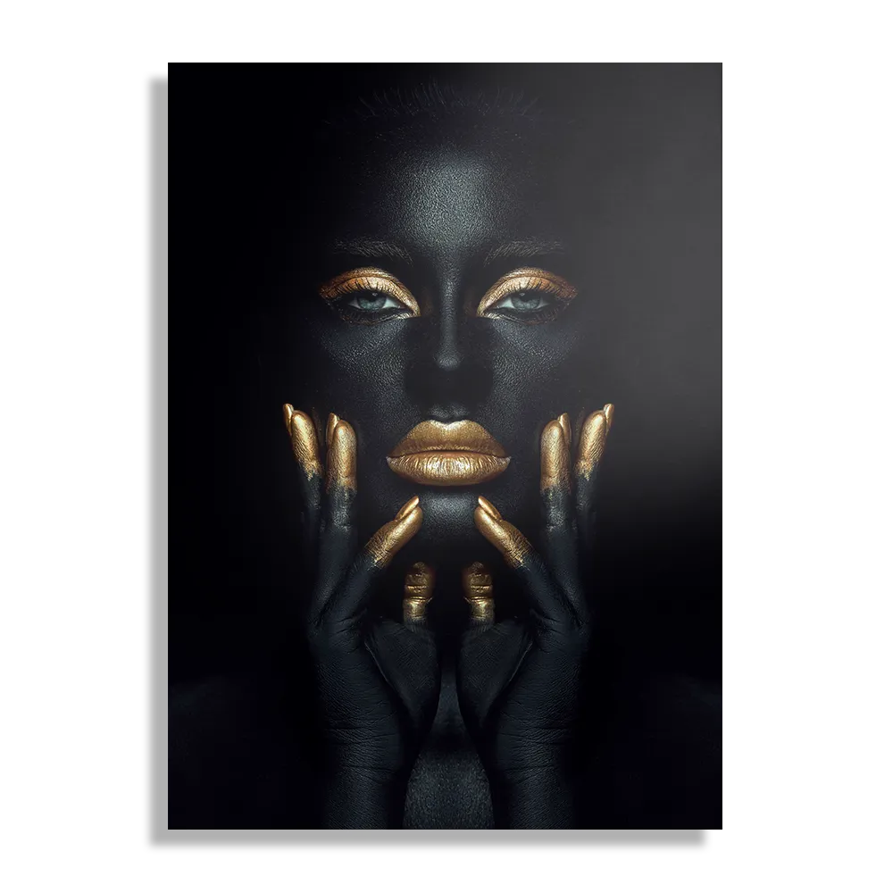 Schilderij Dame Gouden Make up Rechthoek Verticaal Template DB 50 70 Verticaal Lifestyle 1 1