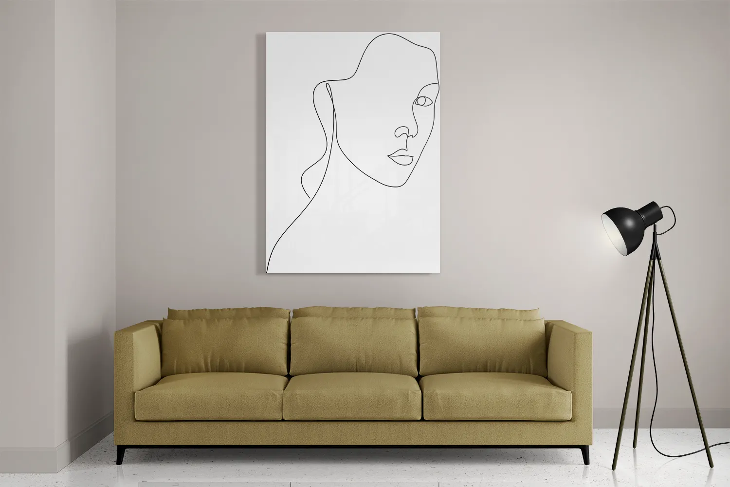 Schilderij Half Golvend Door Het Leven Rechthoek Verticaal Template DB 50 70 Verticaal Lifestyle 11 2