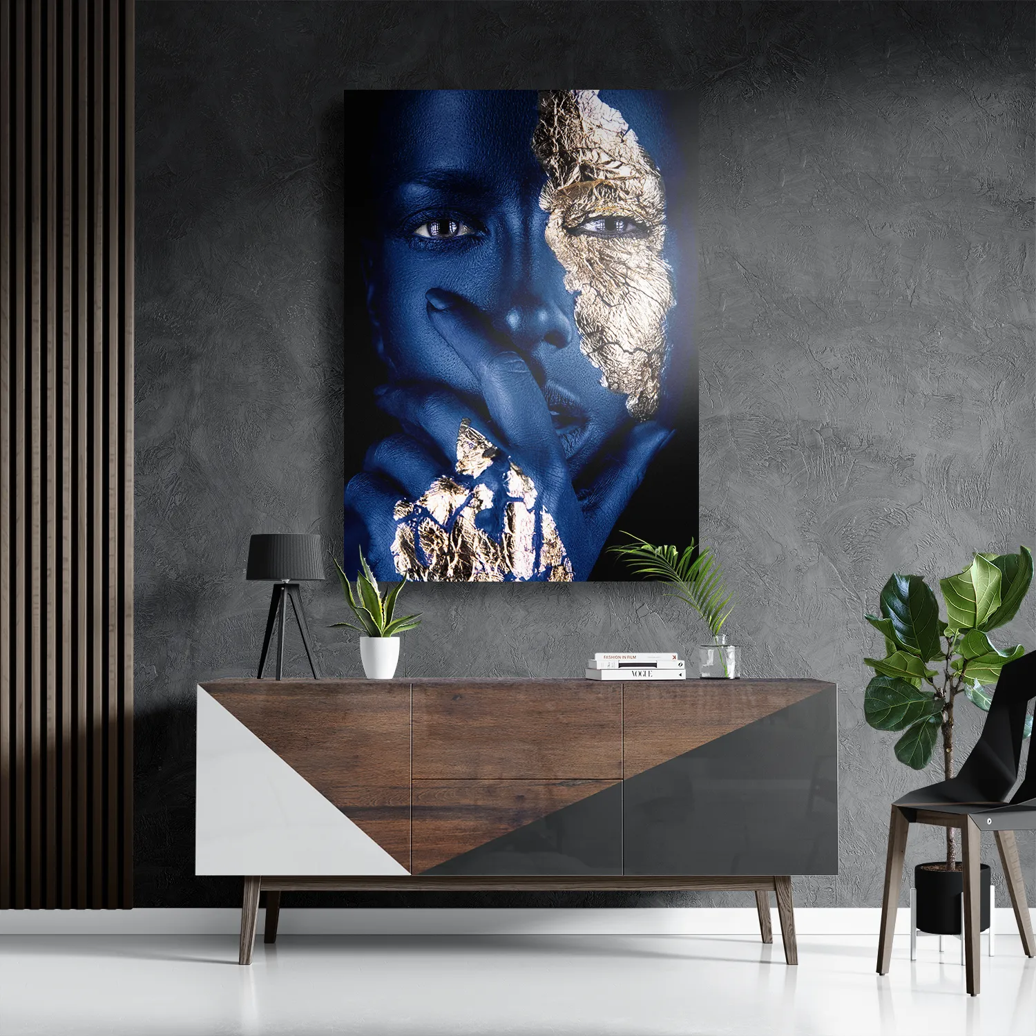 Schilderij Golden Whoman 01 Rechthoek Verticaal Template DB 50 70 Verticaal Lifestyle 12 3