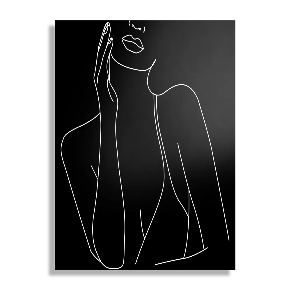 Schilderij Black and White Model 01 Rechthoek Verticaal Template DB 50 70 Verticaal Lifestyle 20 1