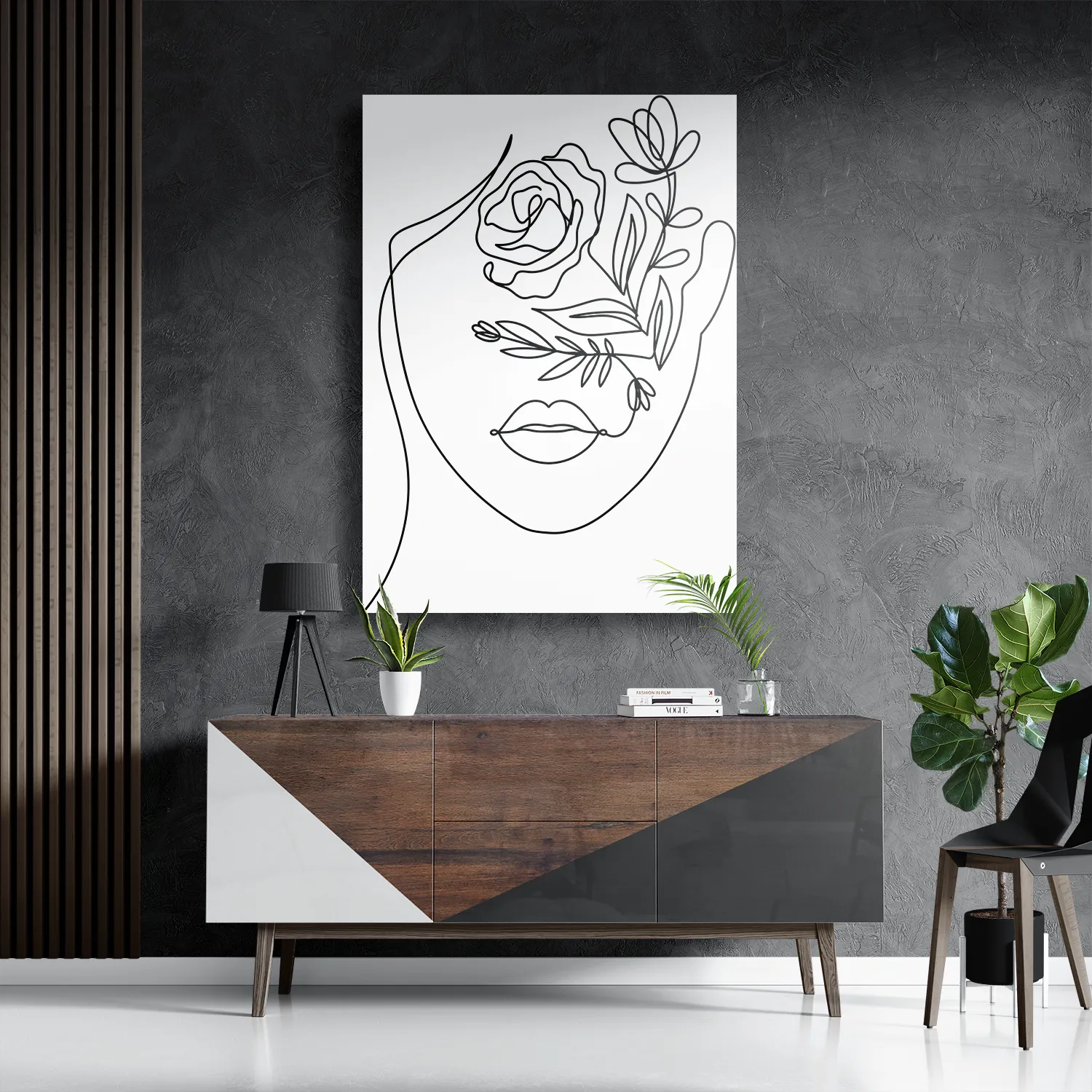 Schilderij De Bloemen Dame Rechthoek Verticaal Template DB 50 70 Verticaal Lifestyle 6 3