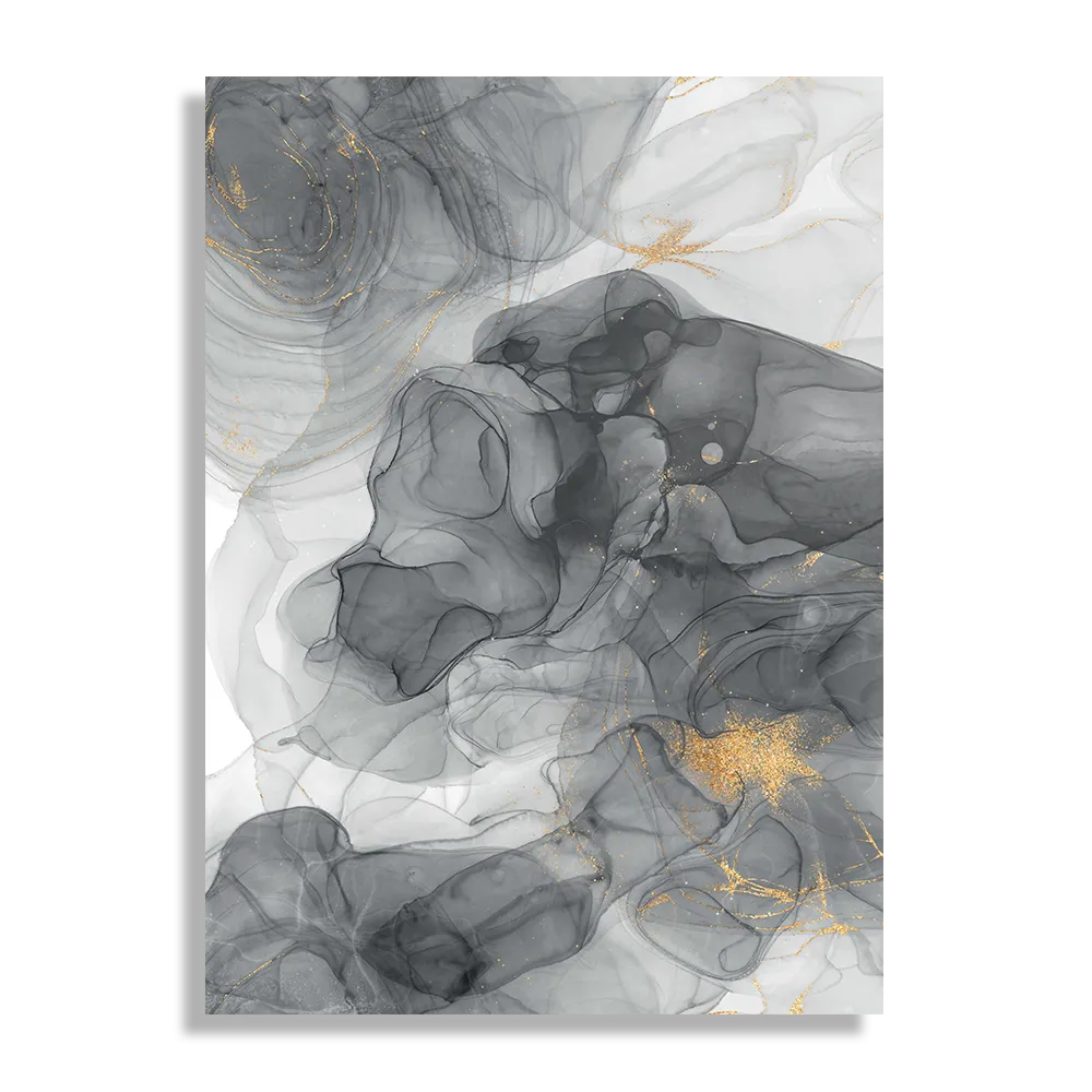 Schilderij Abstract Marmer Look Grijs met Goud 02 Rechthoek Verticaal Template DB 50 70 Verticaal Marmer 10 1