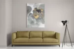 Schilderij Abstract Marmer Look Grijs met Goud 03 Rechthoek Verticaal Template DB 50 70 Verticaal Marmer 11 2