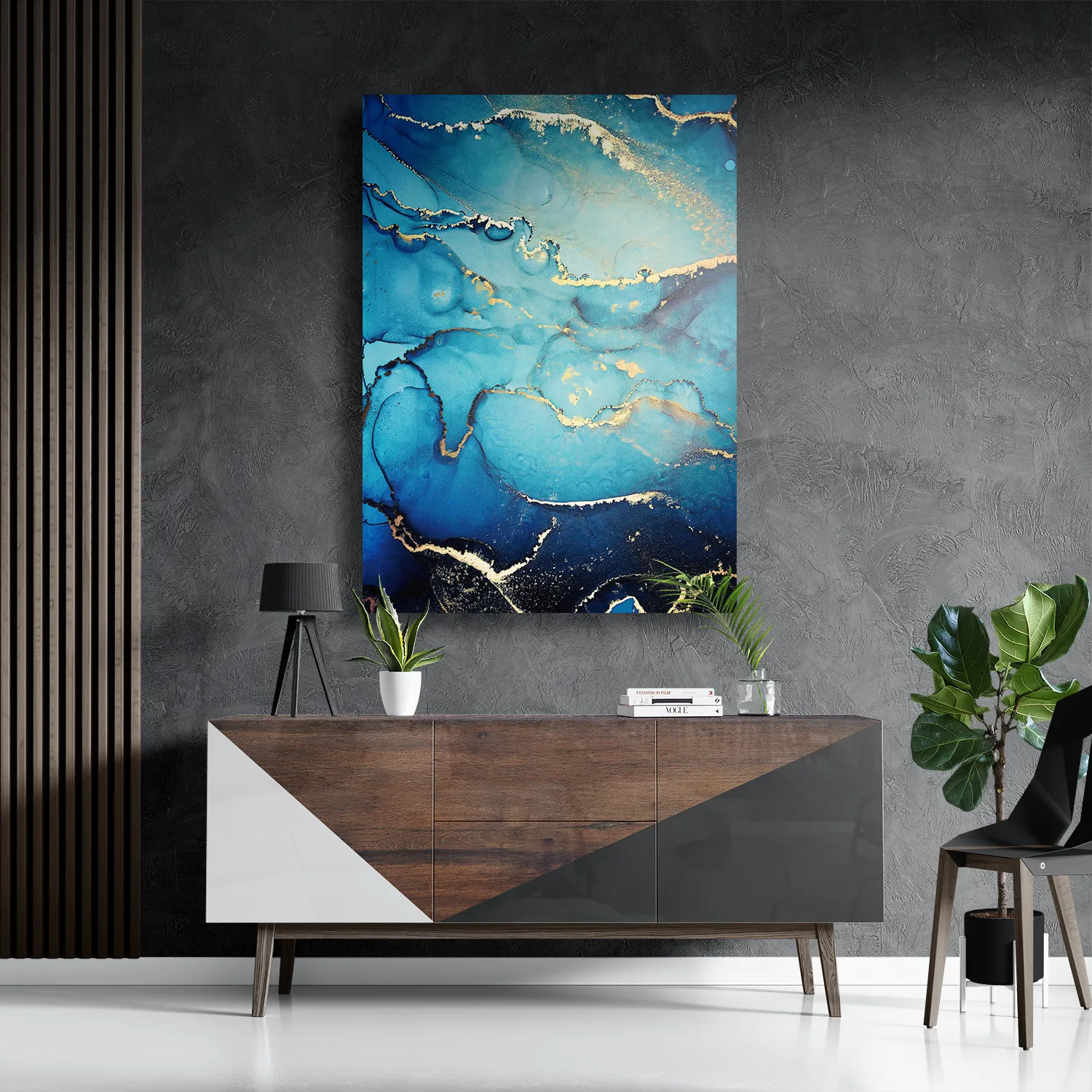 Schilderij Marmer Look Colored 010 Rechthoek Verticaal Template DB 50 70 Verticaal Marmer 33 3