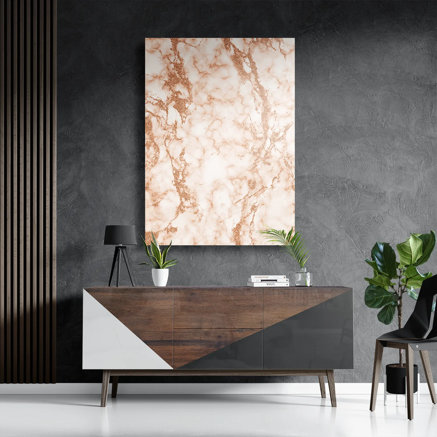 Schilderij Basis Marmer Look Oranje Rechthoek Verticaal Template DB 50 70 Verticaal Marmer 4 3