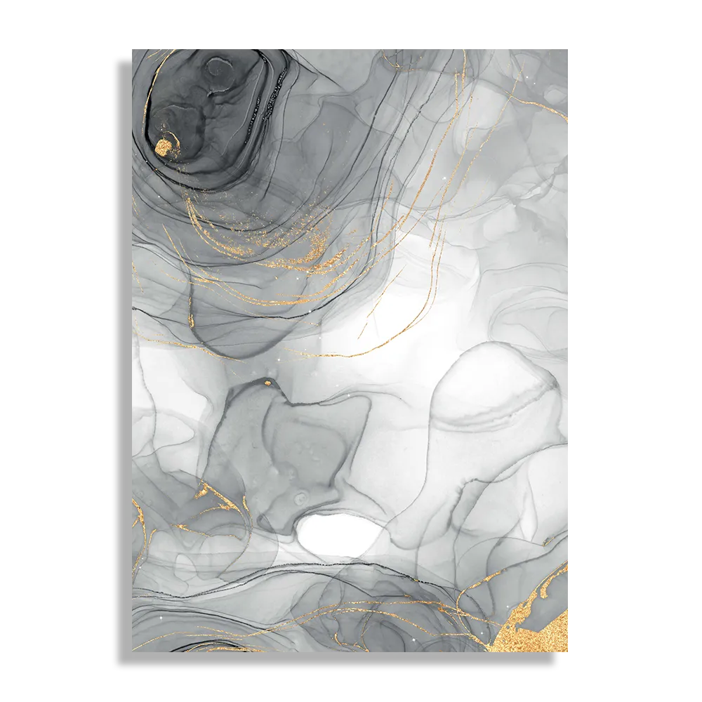 Schilderij Abstract Marmer Look Grijs met Goud 01 Rechthoek Verticaal Template DB 50 70 Verticaal Marmer 7 1