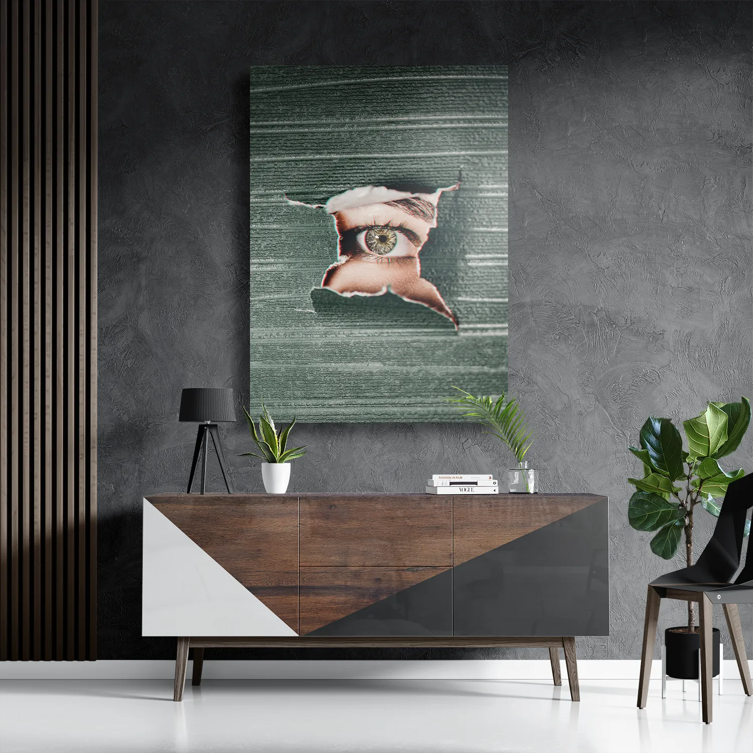 Schilderij I am Watching You Rechthoek Verticaal Template DB 50 70 Verticaal Mensen 15 3