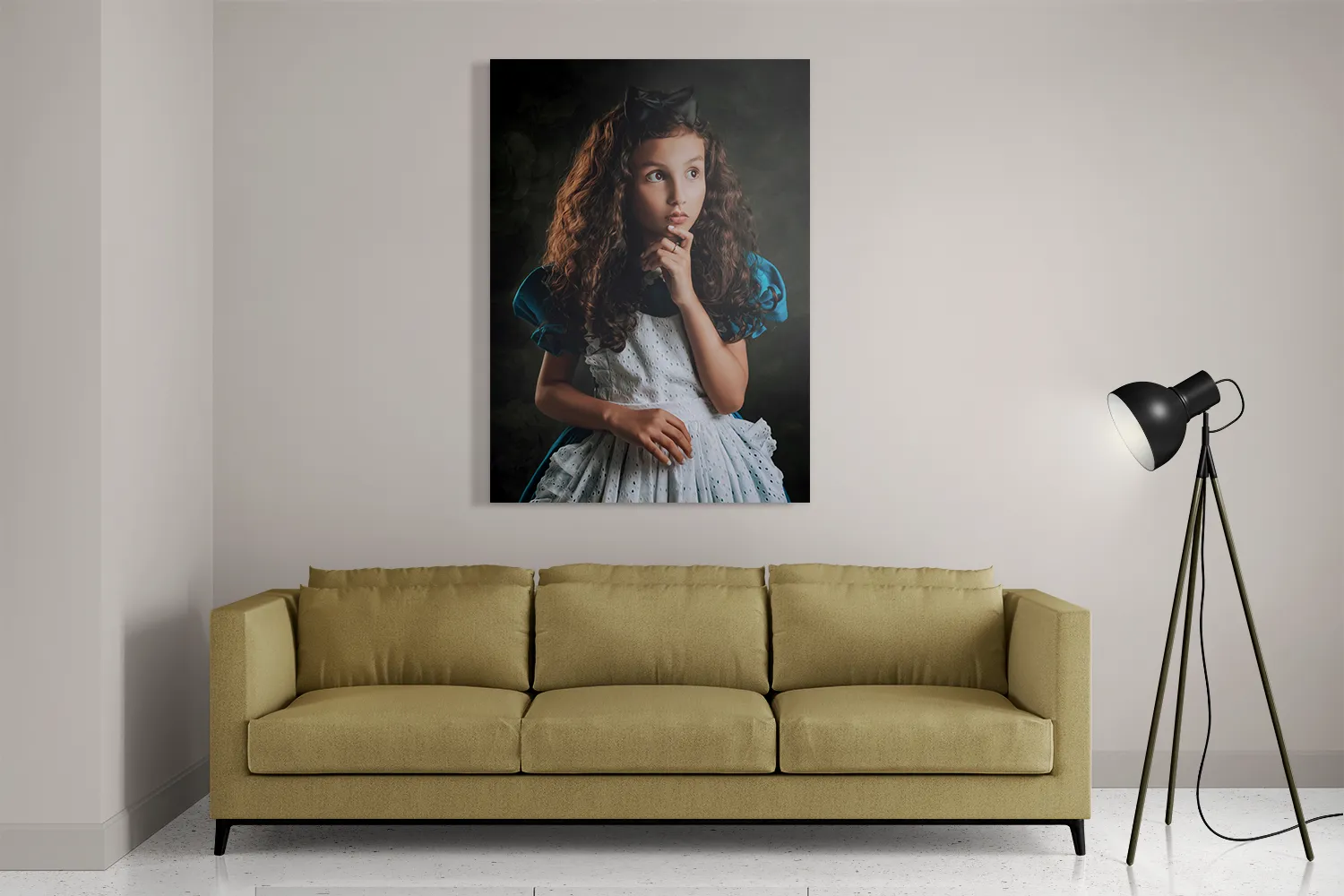 Schilderij Mooi Jong meisje In Kledij Rechthoek Verticaal Template DB 50 70 Verticaal Mensen 24 2