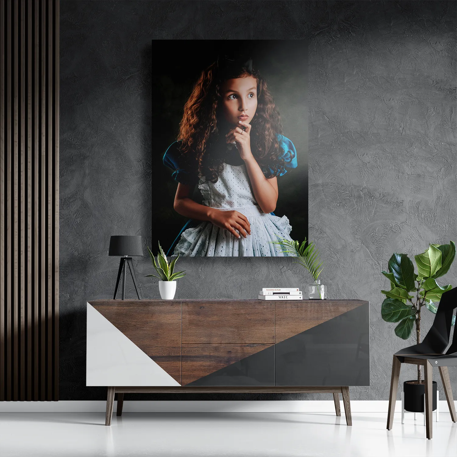 Schilderij Mooi Jong meisje In Kledij Rechthoek Verticaal Template DB 50 70 Verticaal Mensen 24 3