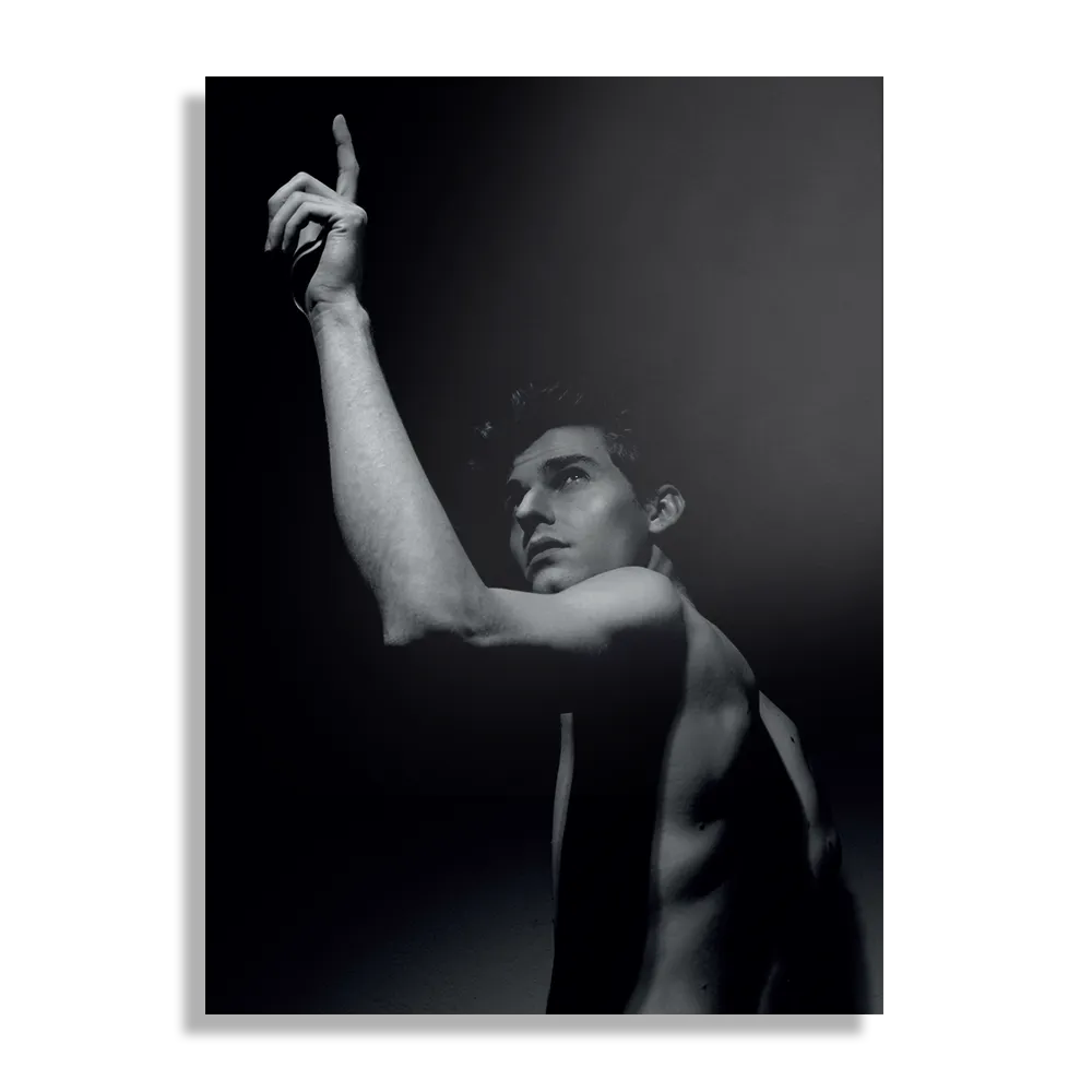 Schilderij Mooie Jonge Man Met Ontbloot Bovenlichaam Rechthoek Verticaal Template DB 50 70 Verticaal Mensen 28 1