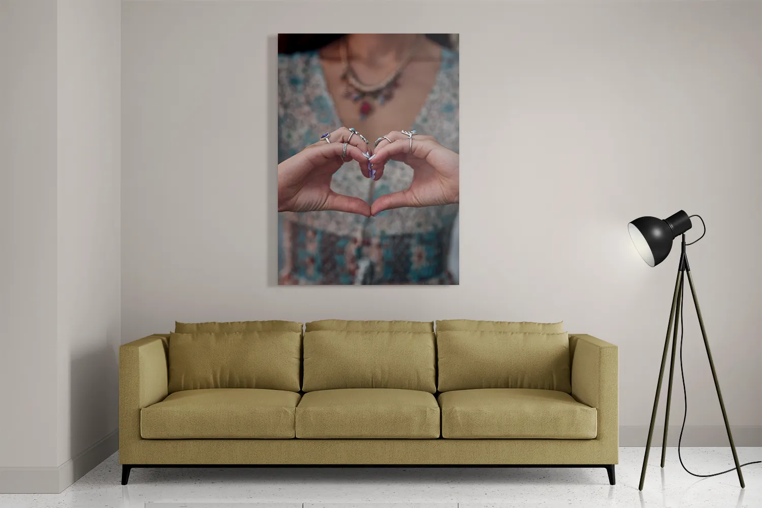 Schilderij Liefde In Een Handgebaar Rechthoek Verticaal Template DB 50 70 Verticaal Mensen 42 2