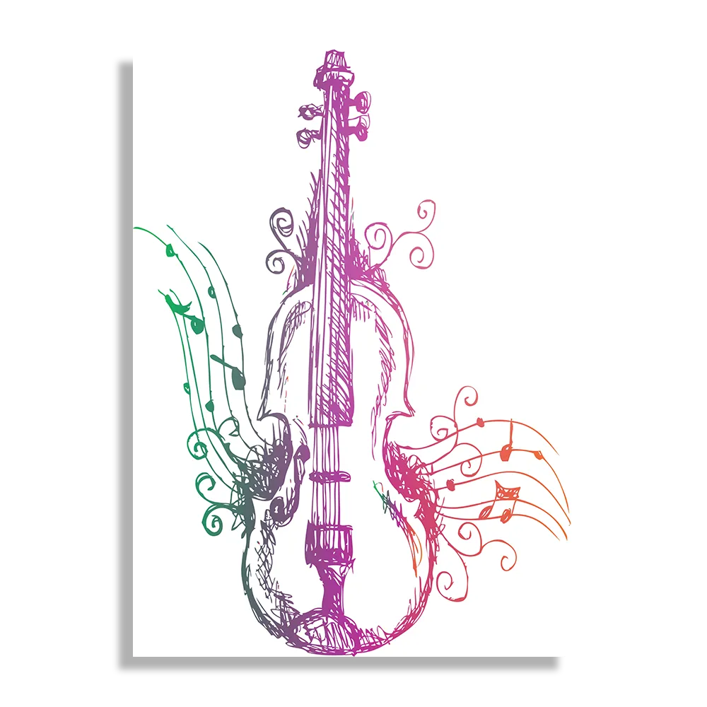 Schilderij Viool Rechthoek Verticaal Template DB 50 70 Verticaal Muziek 19 1