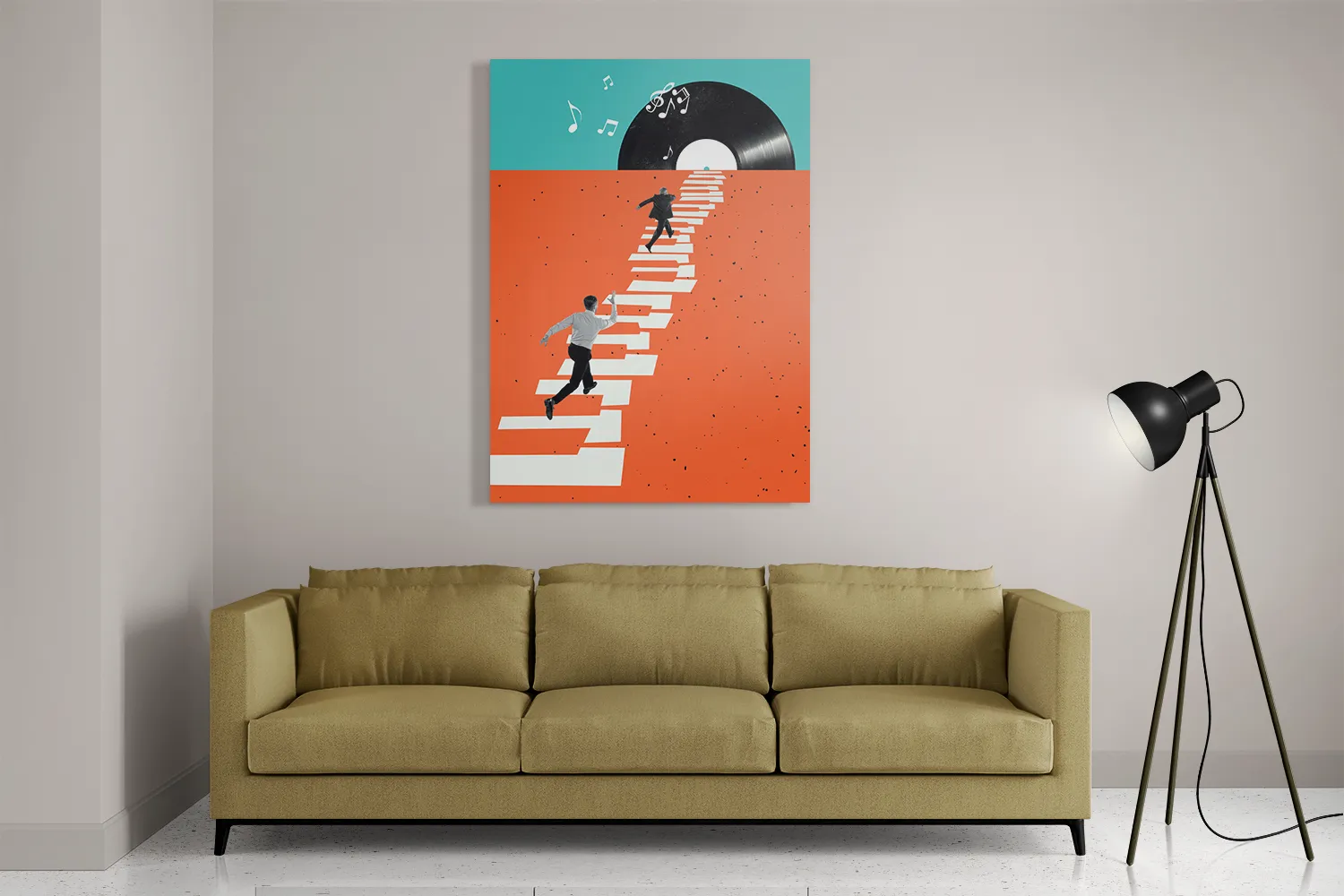 Schilderij The Piano Men Rechthoek Verticaal Template DB 50 70 Verticaal Muziek 4 2