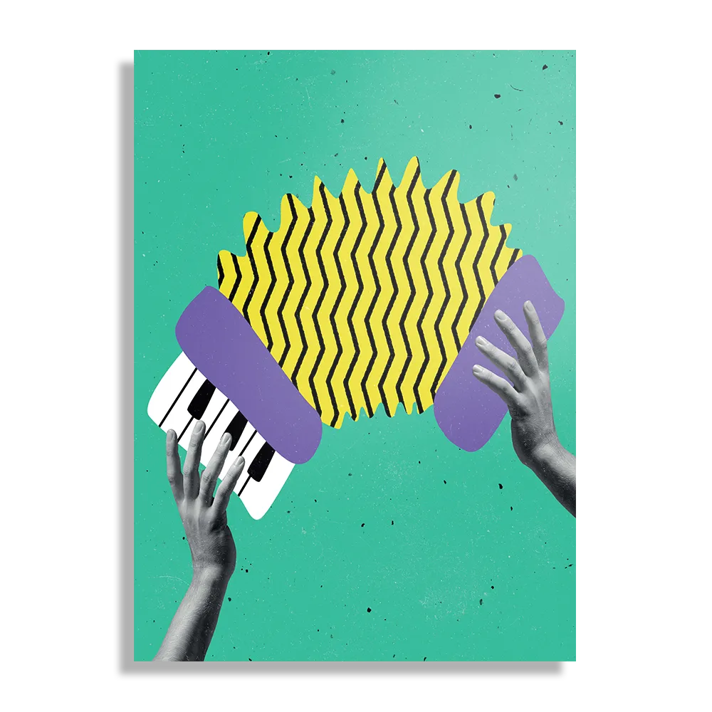Schilderij Accordeon Rechthoek Verticaal Template DB 50 70 Verticaal Muziek 7 1