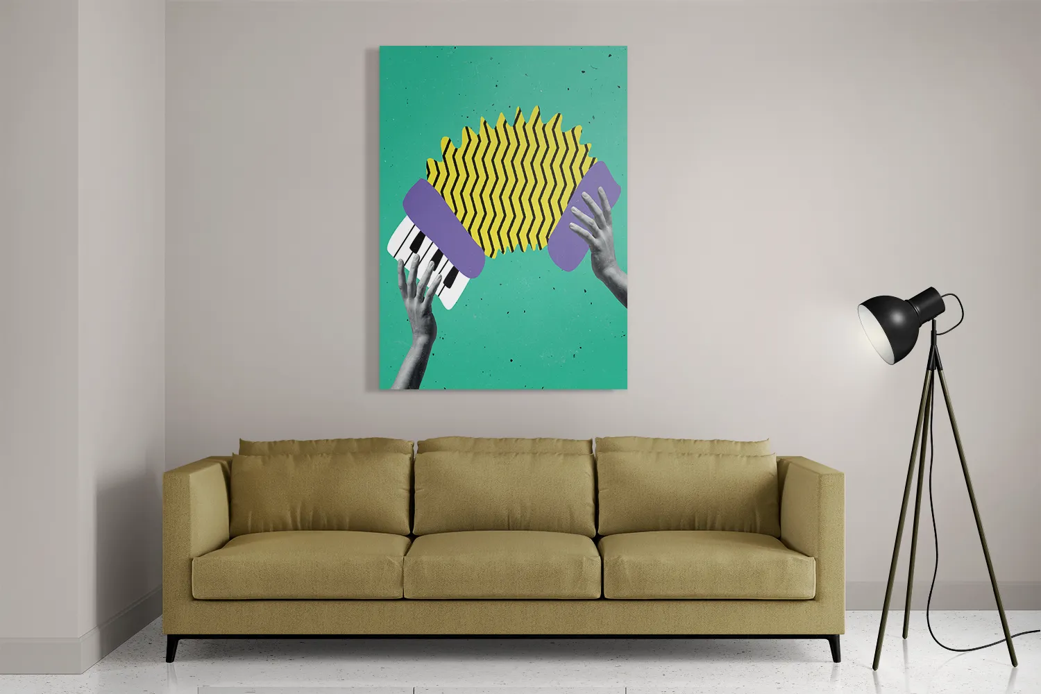 Schilderij Accordeon Rechthoek Verticaal Template DB 50 70 Verticaal Muziek 7 2