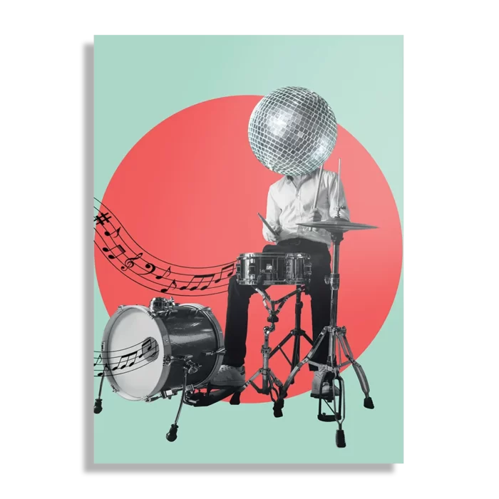 Schilderij Drummen Als Een Baas Rechthoek Verticaal Template DB 50 70 Verticaal Muziek 9 1