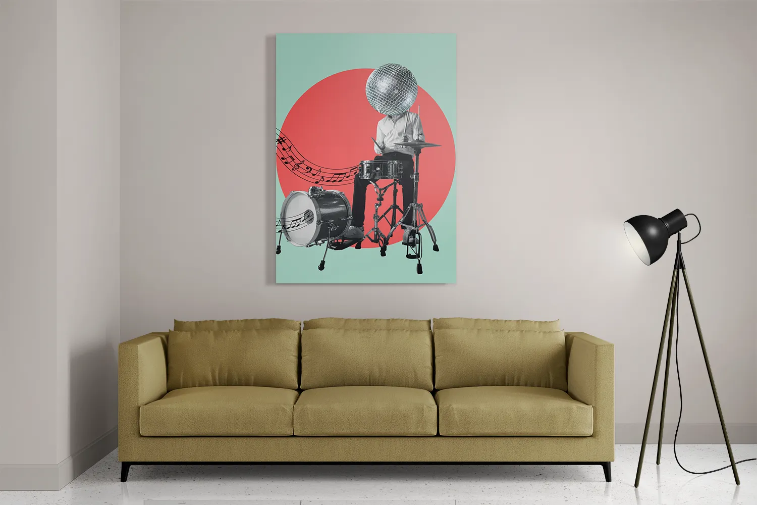 Schilderij Drummen Als Een Baas Rechthoek Verticaal Template DB 50 70 Verticaal Muziek 9 2