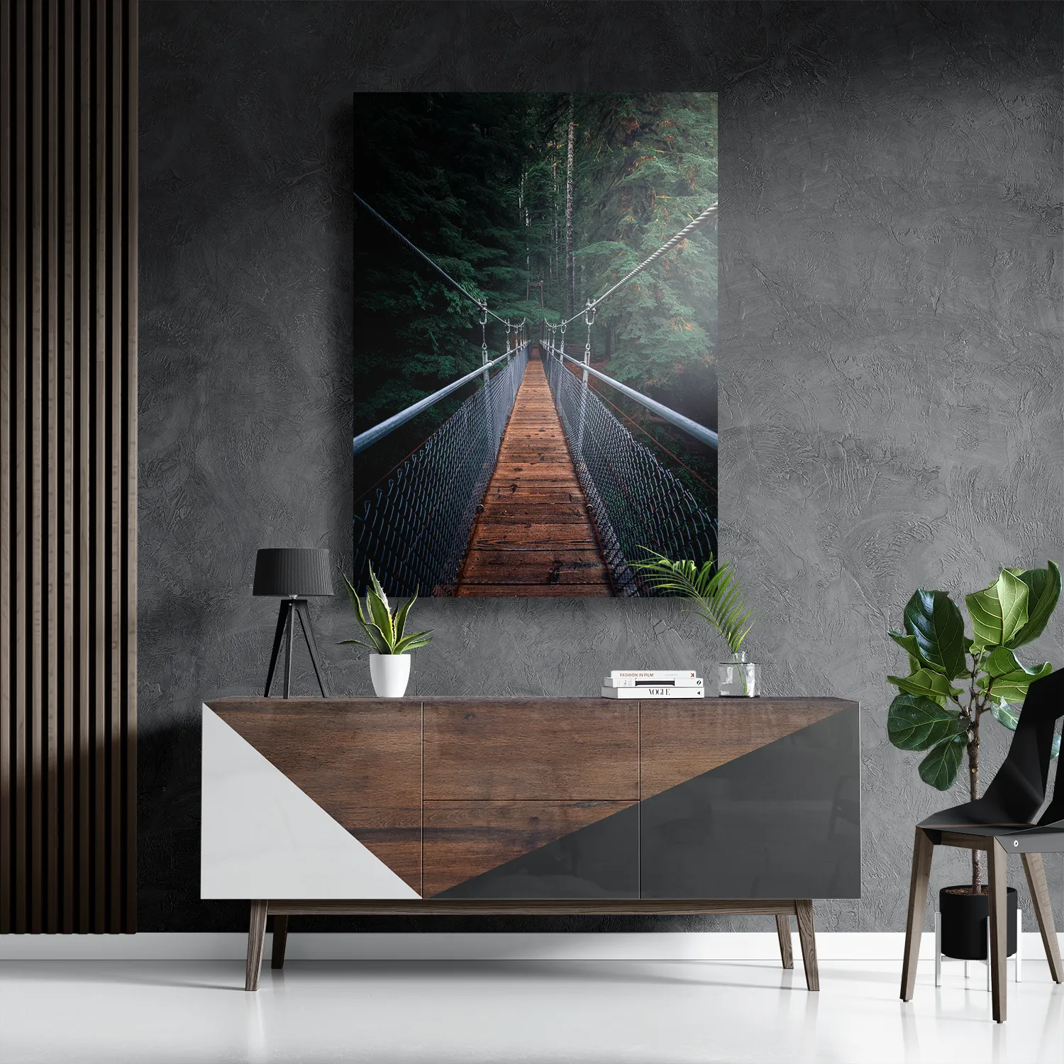 Schilderij Over de brug Rechthoek Verticaal Template DB 50 70 Verticaal Natuur 18 3