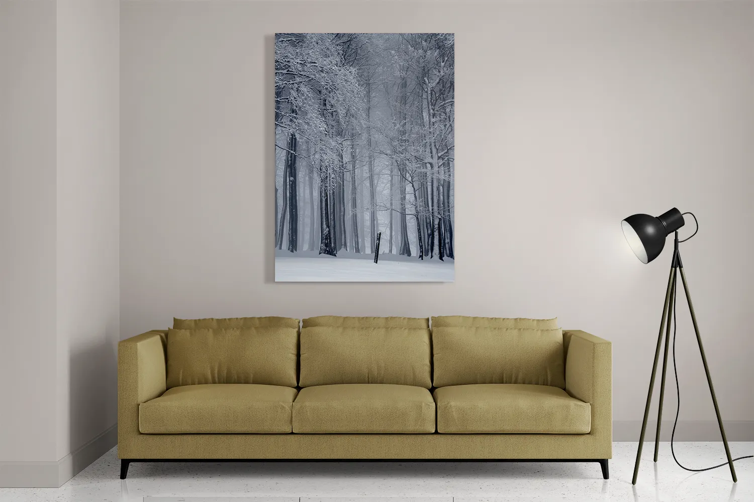 Schilderij Het winterse bos Rechthoek Verticaal Template DB 50 70 Verticaal Natuur 27 2