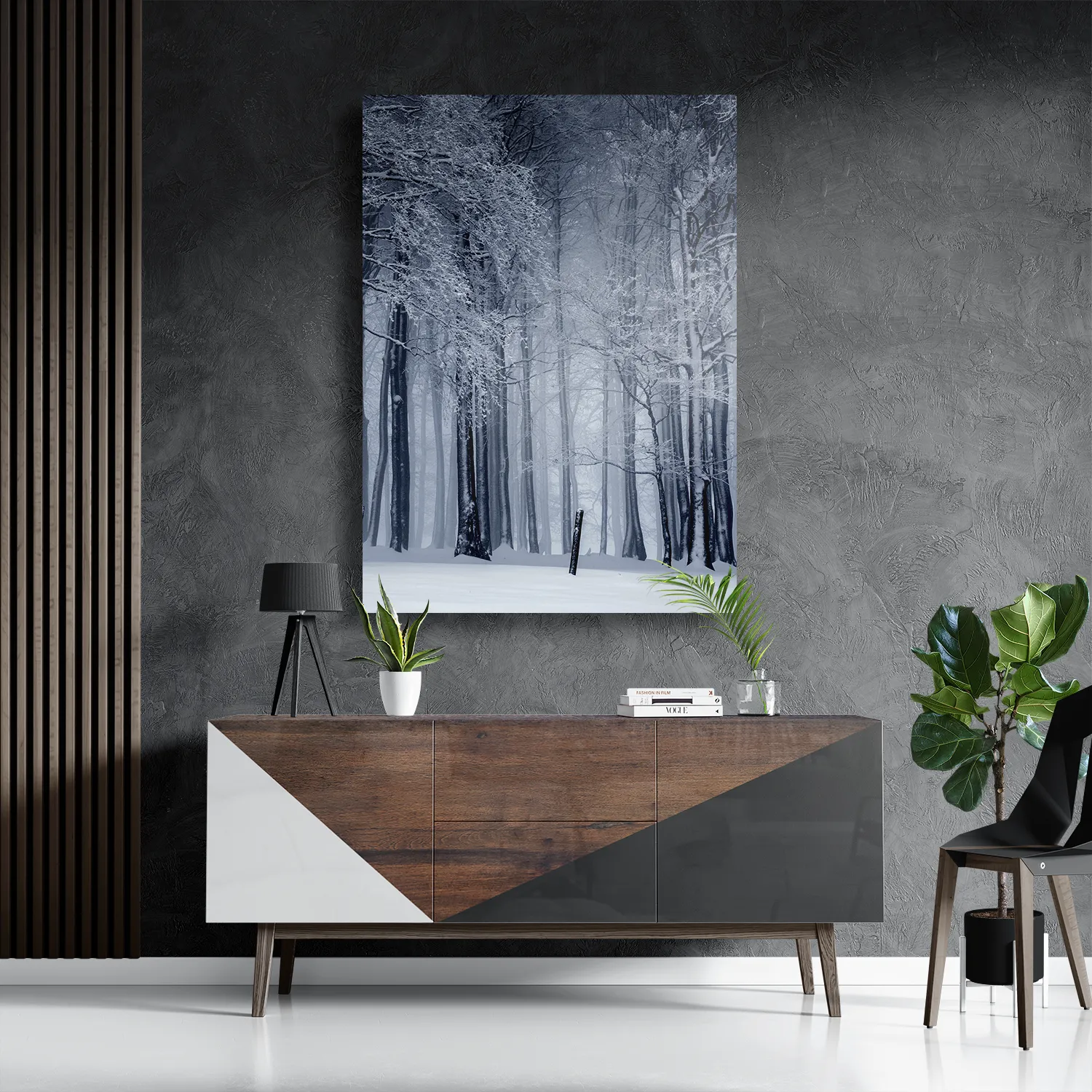 Schilderij Het winterse bos Rechthoek Verticaal Template DB 50 70 Verticaal Natuur 27 3