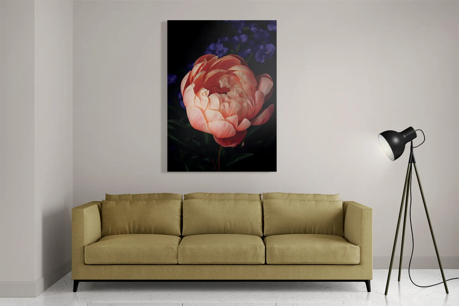 Schilderij Pioenroos Rechthoek Verticaal Template DB 50 70 Verticaal Natuur 28 2