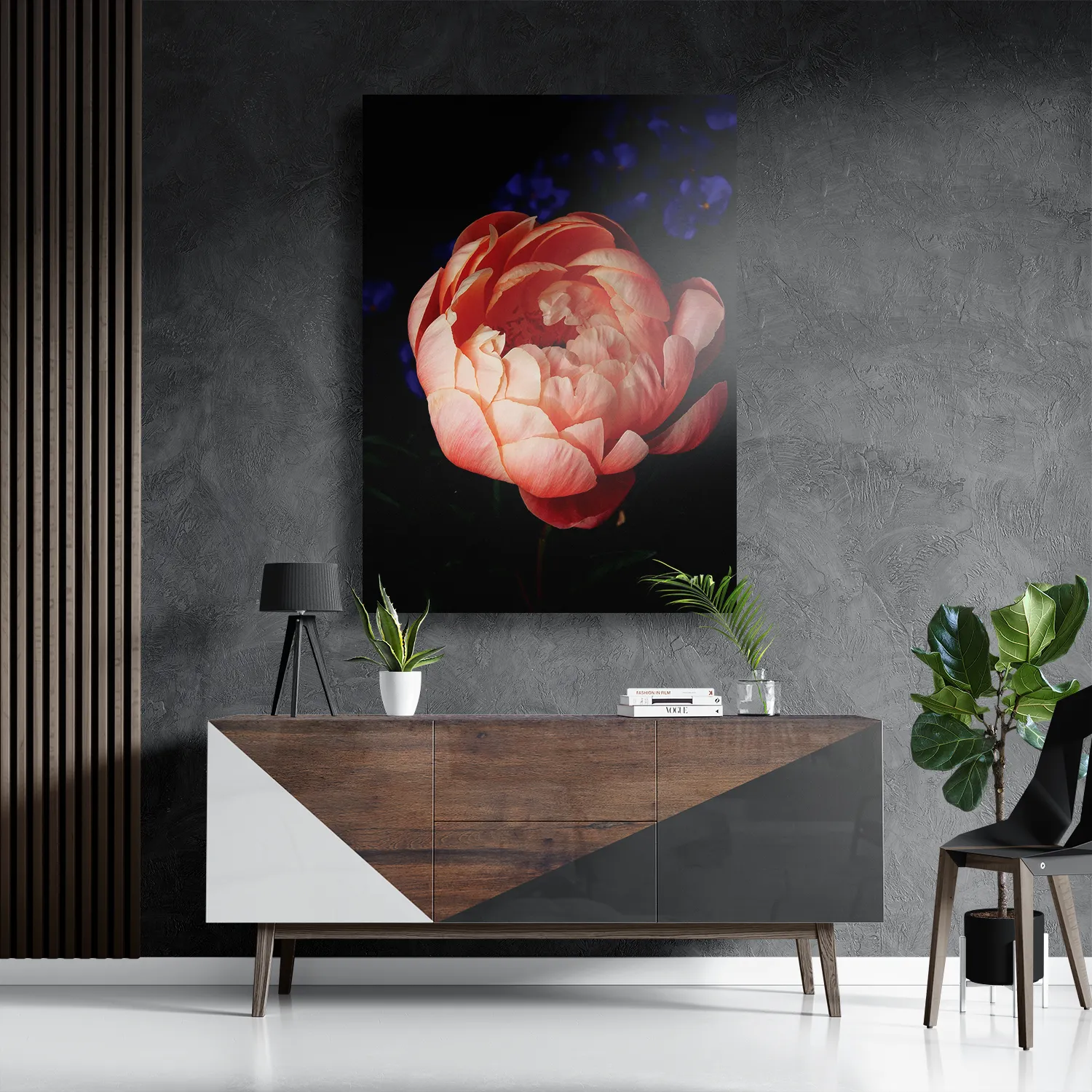 Schilderij Pioenroos Rechthoek Verticaal Template DB 50 70 Verticaal Natuur 28 3