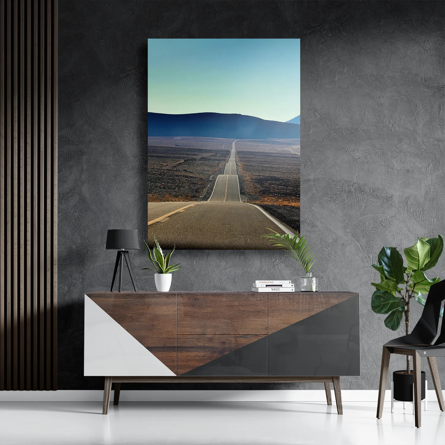 Schilderij Deathvalley Road Rechthoek Verticaal Template DB 50 70 Verticaal Natuur 3 3