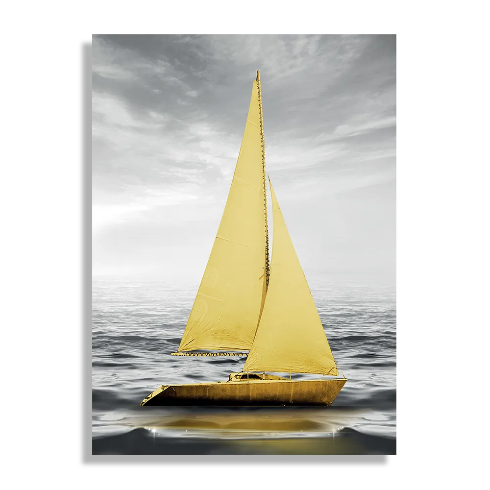 Schilderij Het gele bootje 2 Rechthoek Verticaal Template DB 50 70 Verticaal Natuur 34 1