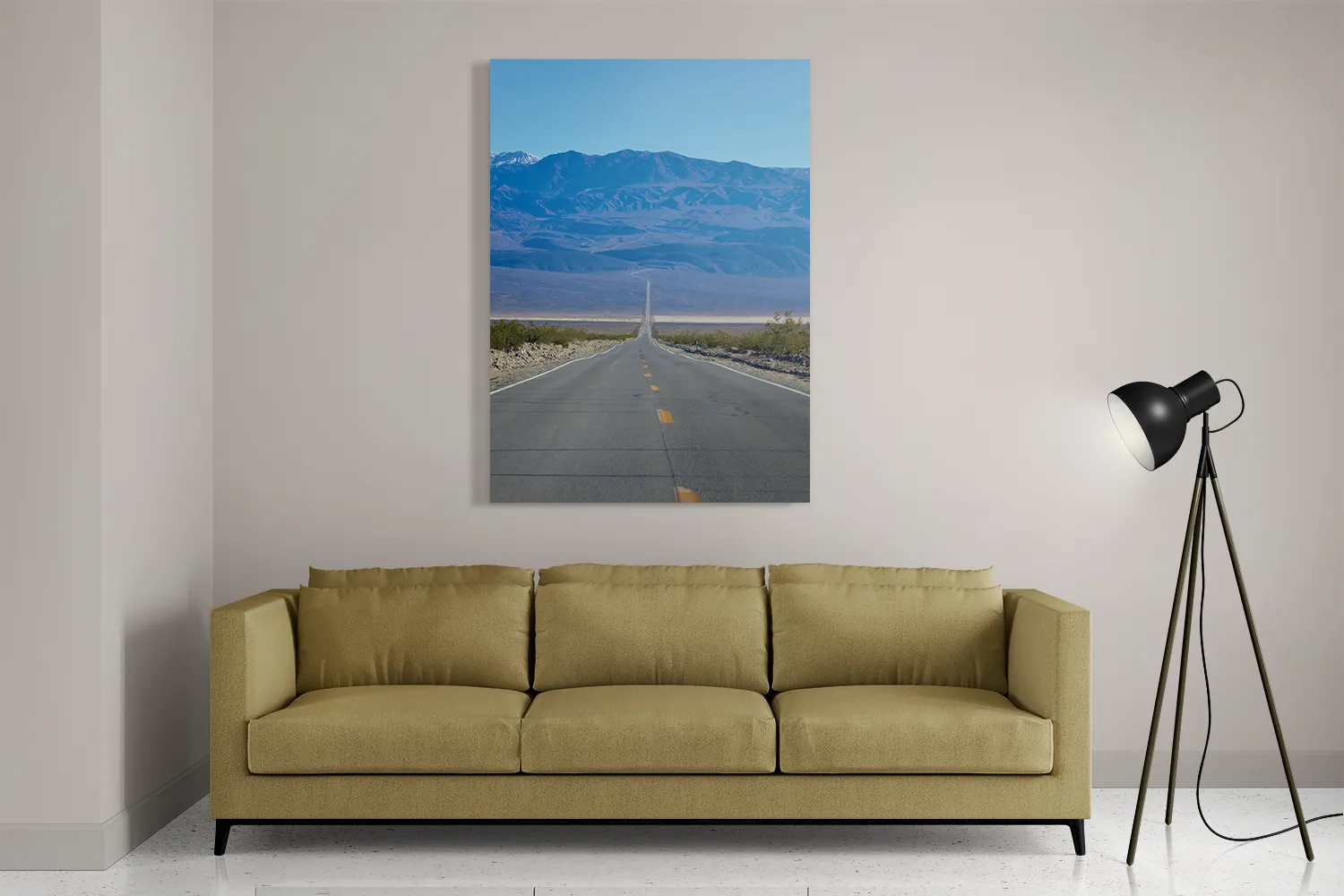 Schilderij The road in Deathvalley Rechthoek Verticaal Template DB 50 70 Verticaal Natuur 5 2