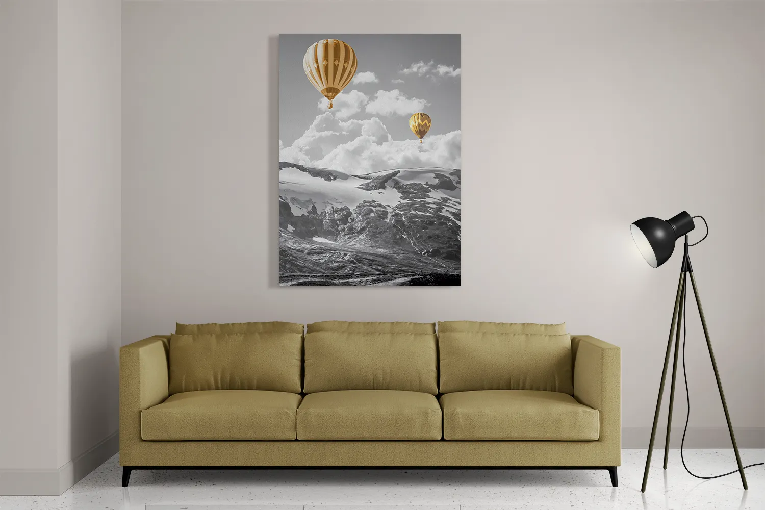 Schilderij De gele Ballon Rechthoek Verticaal Template DB 50 70 Verticaal Natuur 6 2