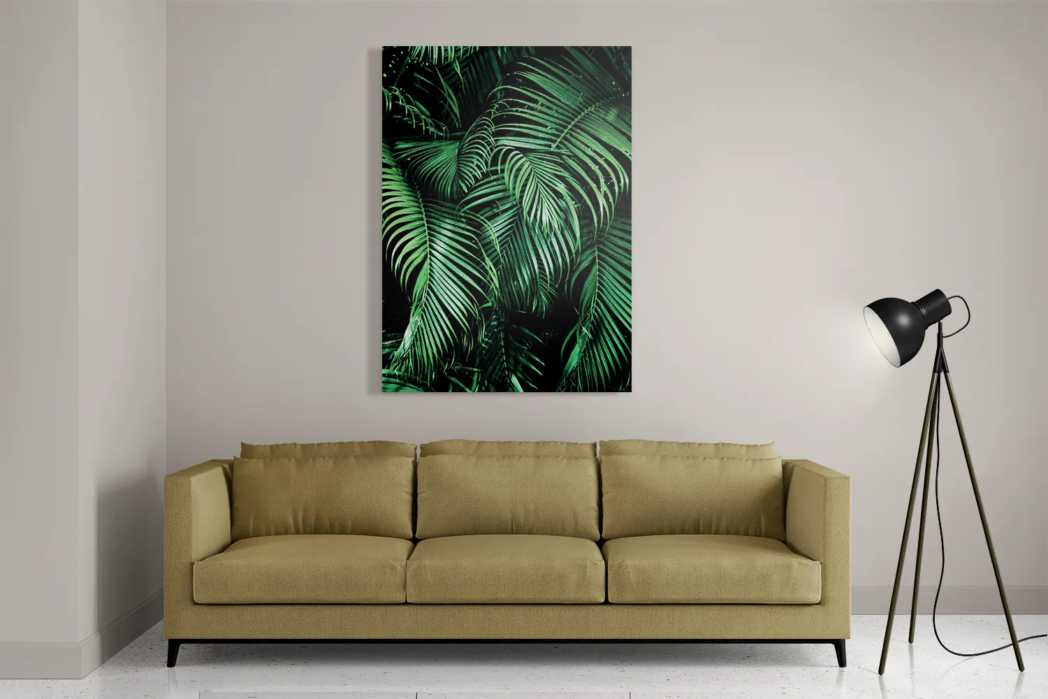 Schilderij Groen blad Rechthoek Verticaal Template DB 50 70 Verticaal Natuur 68 2