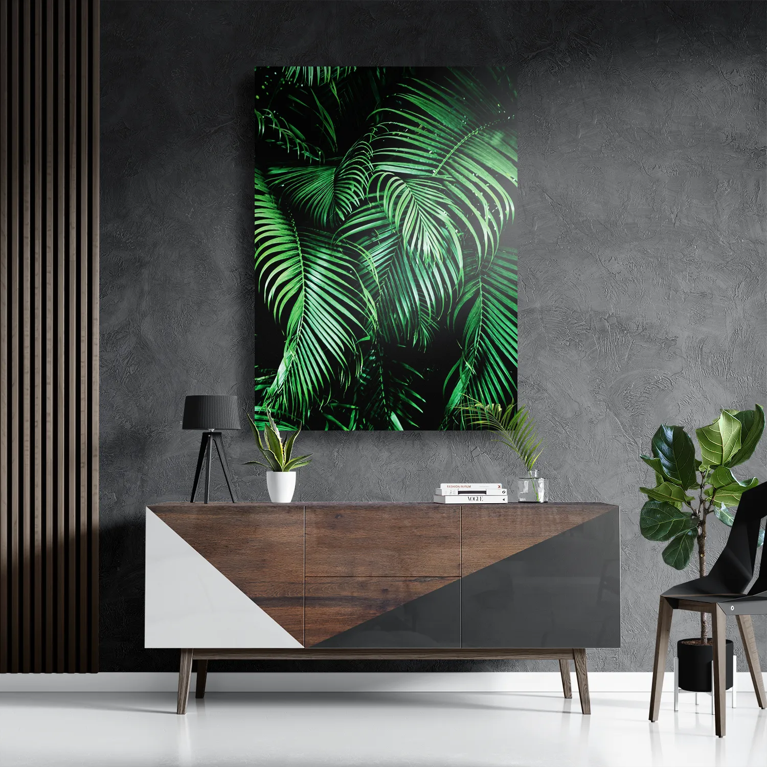 Schilderij Groen blad Rechthoek Verticaal Template DB 50 70 Verticaal Natuur 68 3