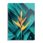 Schilderij Gele bloem in een blauw bladerdeken Rechthoek Verticaal Template DB 50 70 Verticaal Natuur 91 1