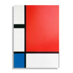 Schilderij Mondriaan de rode rechthoek Rechthoek Verticaal Template DB 50 70 Verticaal Om 1 1