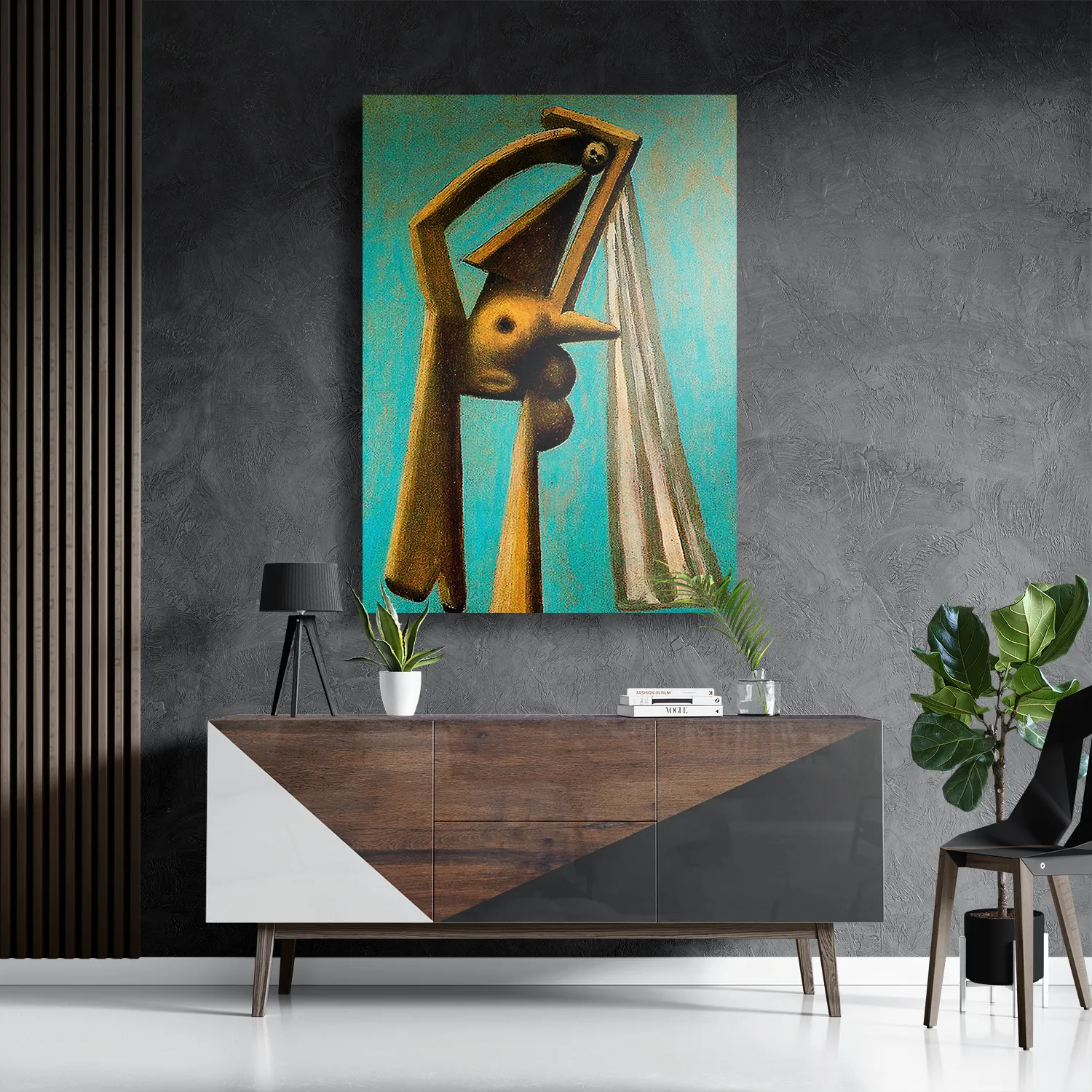 Schilderij Picasso Badgast met strandbal 1929 Rechthoek Verticaal Template DB 50 70 Verticaal Om 11 3